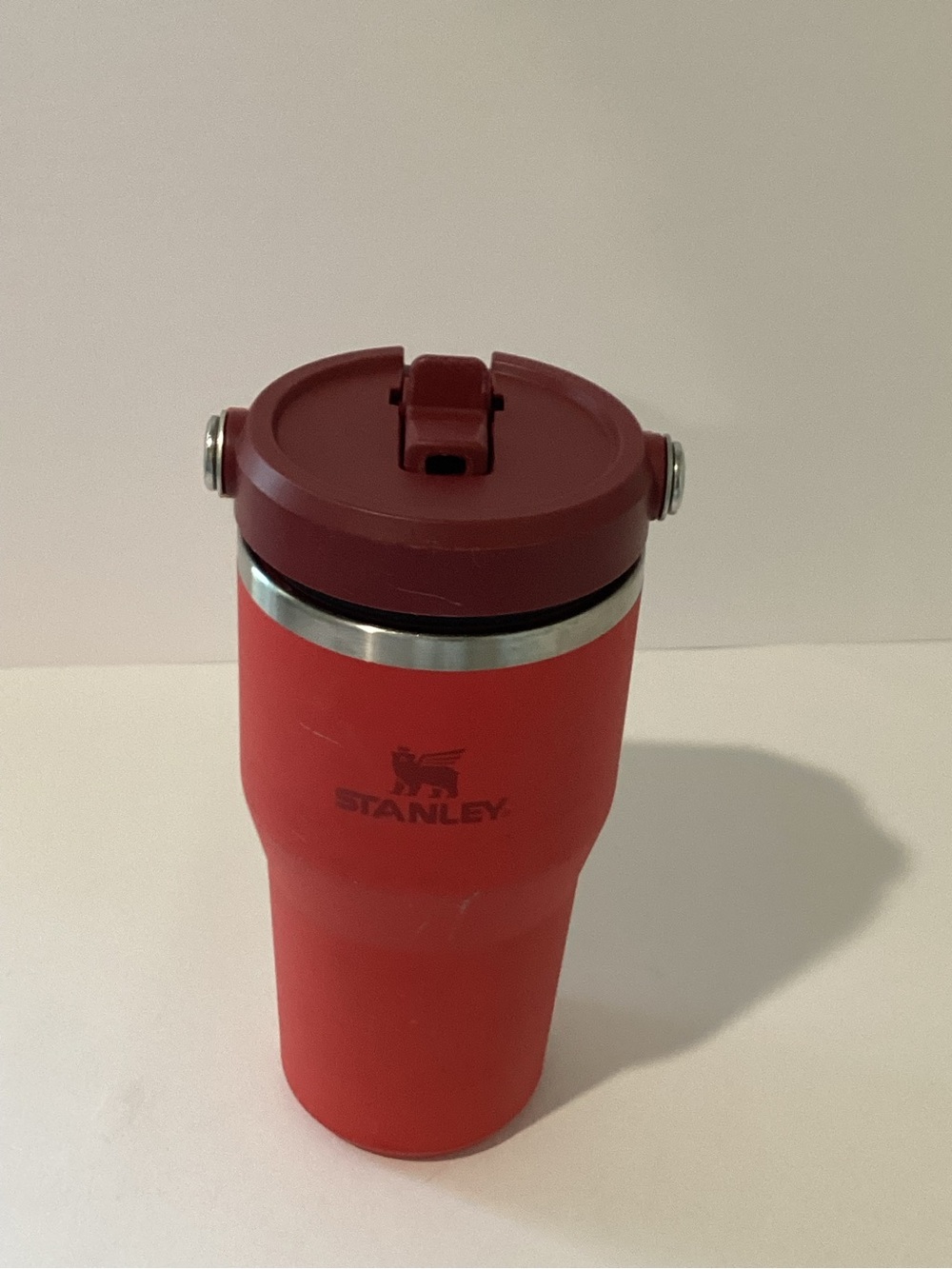 Stanley Red Travel Tumbler with Dark Red Lid